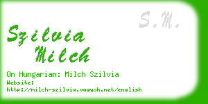 szilvia milch business card